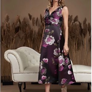 Kay Unger Vivienne Midnight Floral Dress Sz 6